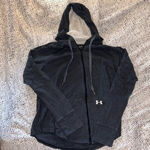 Grey Under Armour Zip Up Sweatshirt